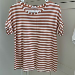 Rust striped shirt
